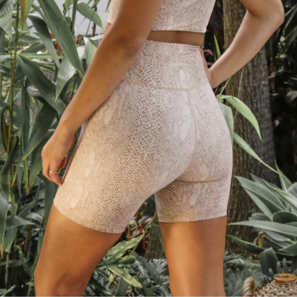 Free People KAVANA SNAKESKIN BIKER SHORT